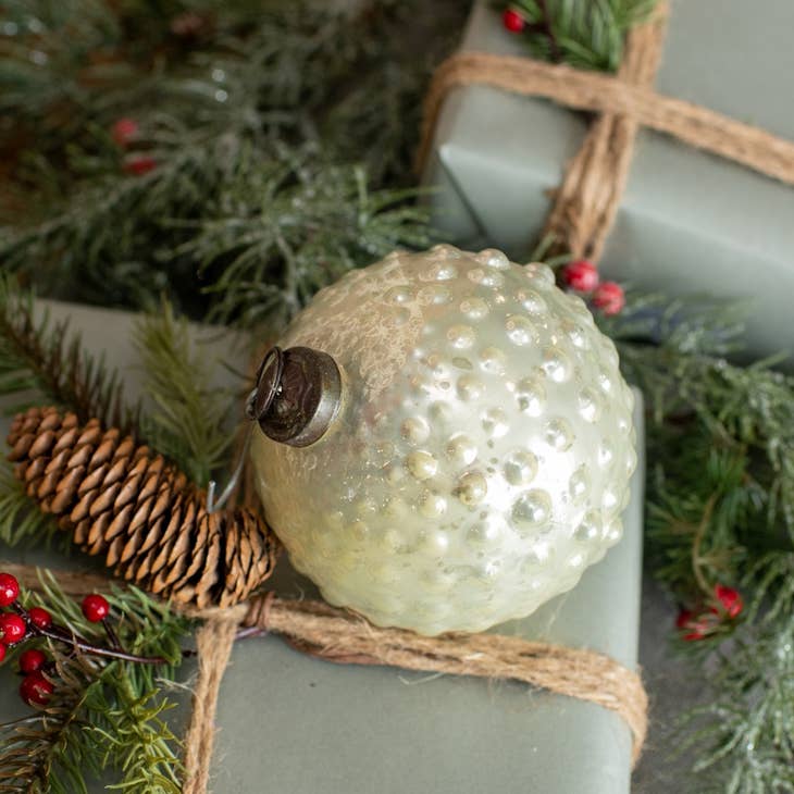Hobnail Kugel Ornament- 4"