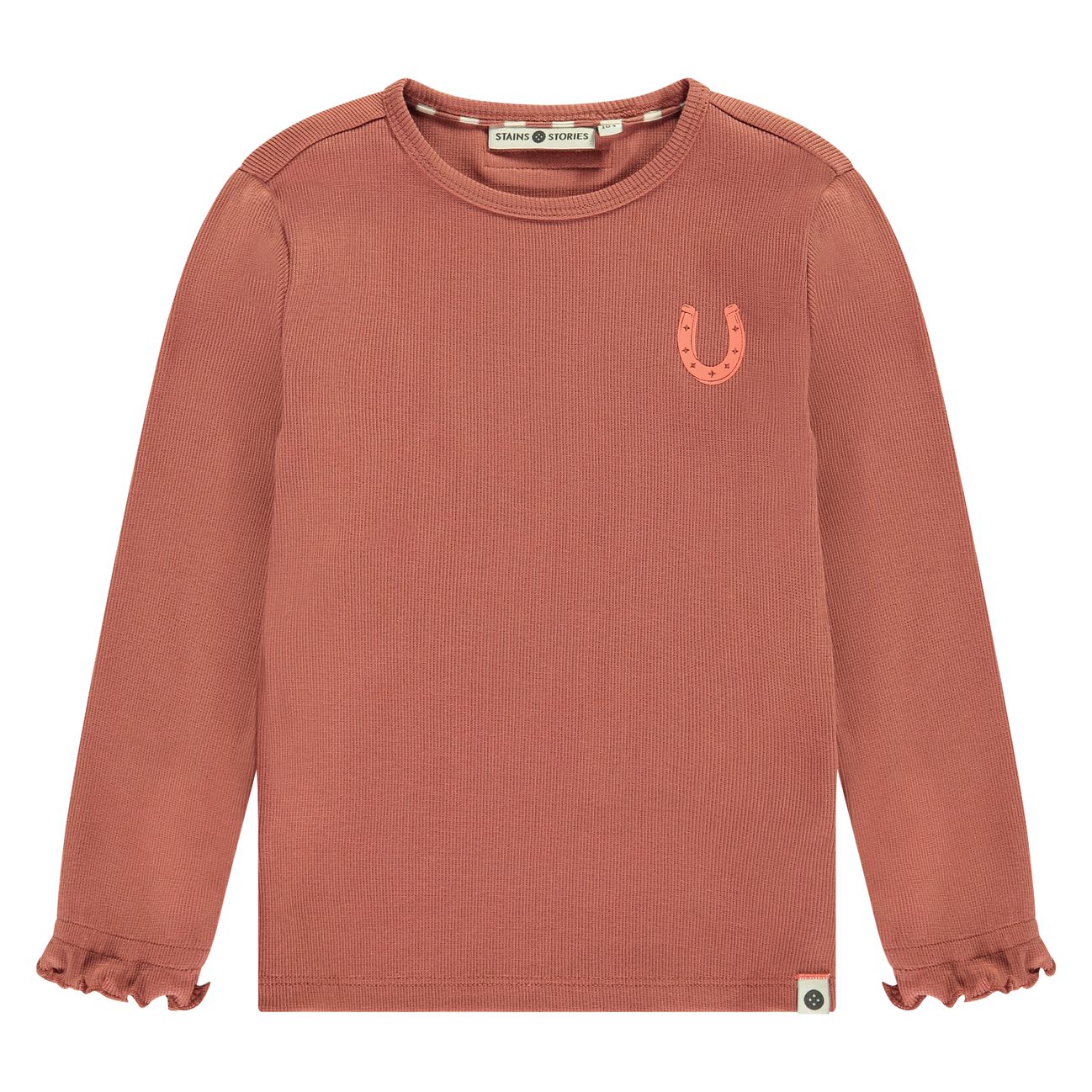 Girls L/S Ribbed T-Shirt - Canyon