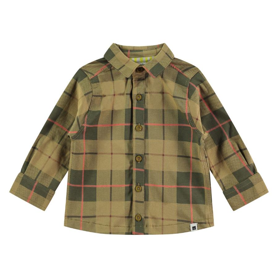 Baby Boy Plaid Button Down Shirt - Kiwi