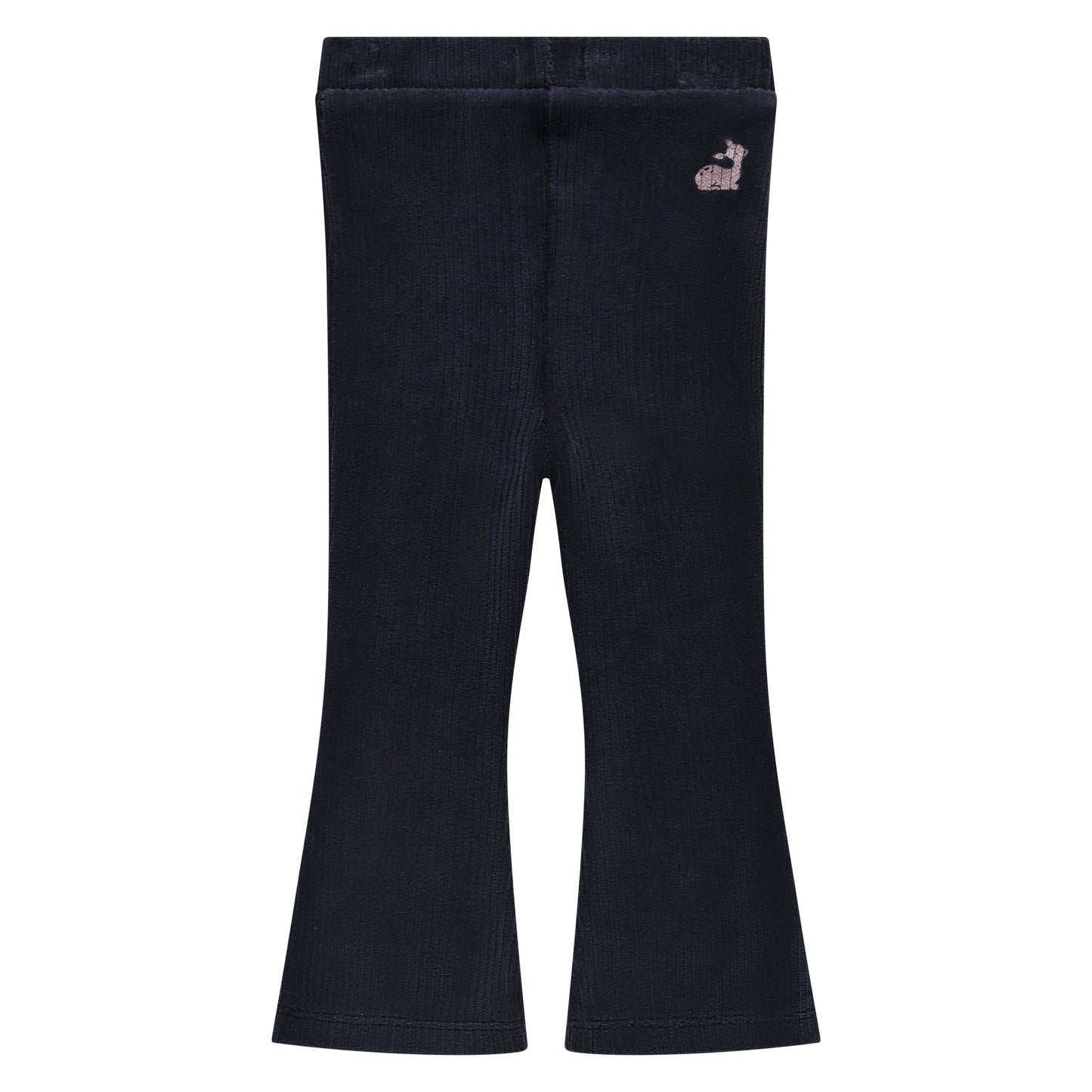 Baby Girls Flared Rib Pants - Indigo