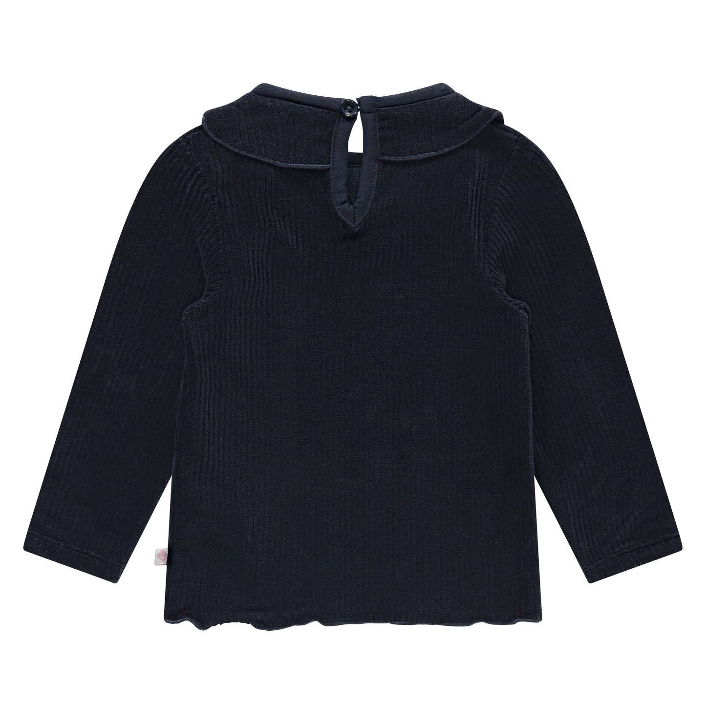Baby Girl L/S Rib Shirt - Indigo