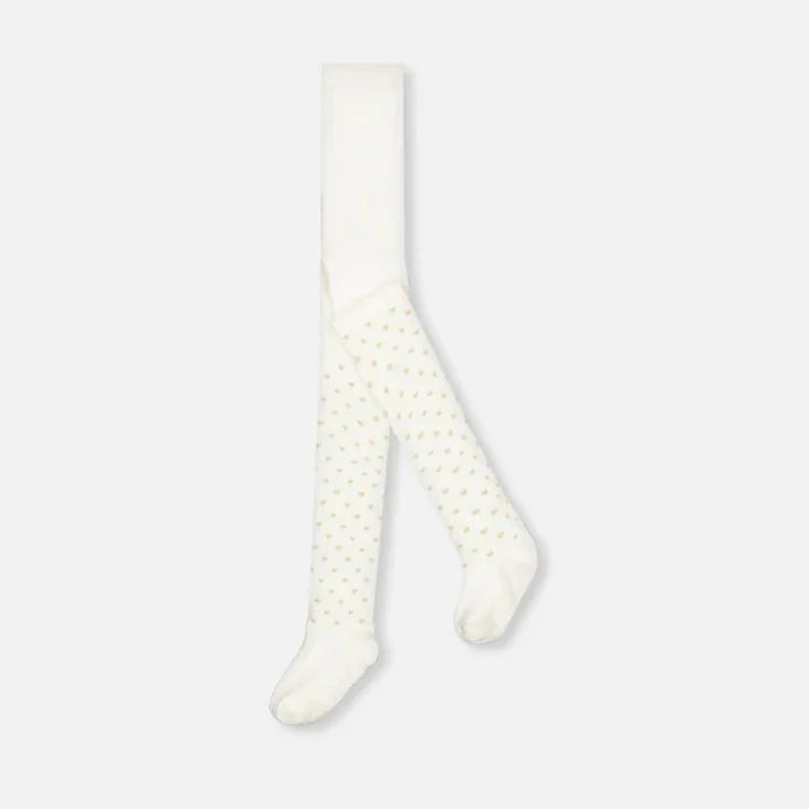 Tights with Hearts- Off White