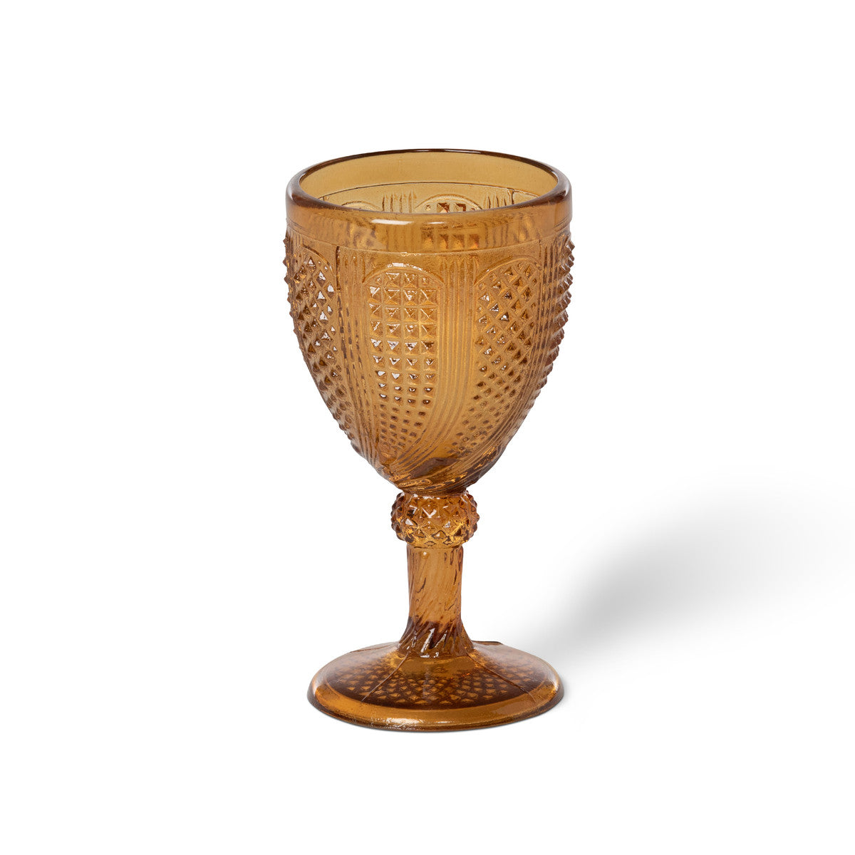 Vintage Glass Goblet- Amber