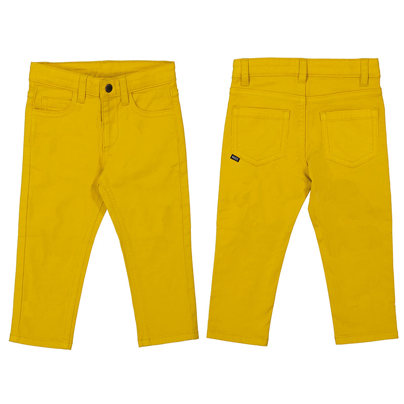 Baby Boy 5 Pocket Slim Fit Pant - Pollen
