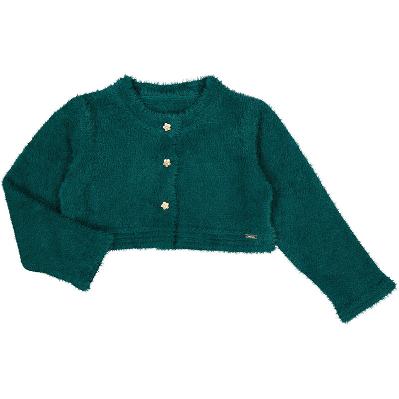 Baby Girl Knit Cardigan - Bottle Green