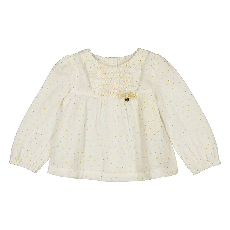Baby Girl Blouse - Natural Champagne