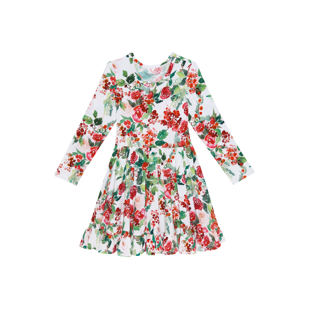 Beatrix L/S Ruffled Twirl Dress