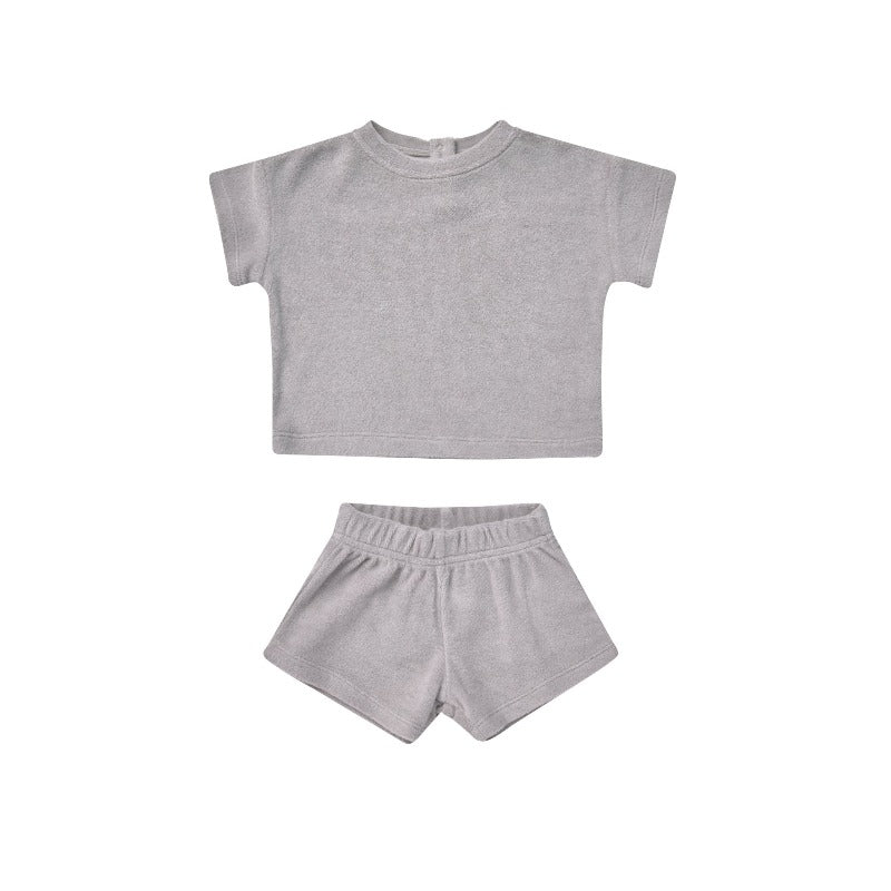 Terry Tee & Short Set - Periwinkle