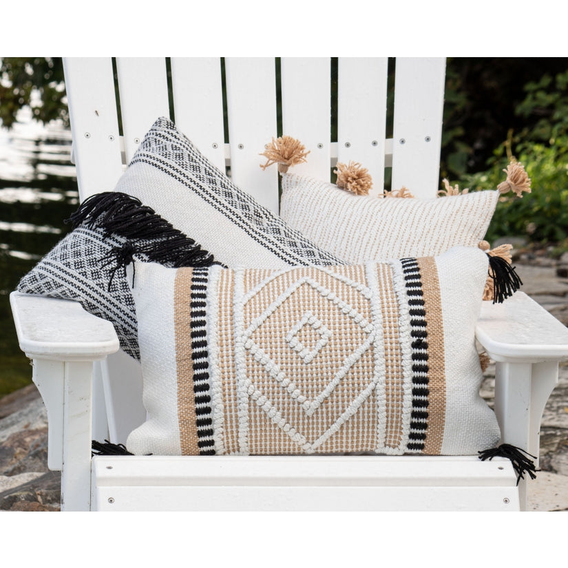 Foreside Woven Pillows- 14x22