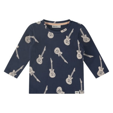 Baby Boys L/S T-Shirt - Indigo Guitar