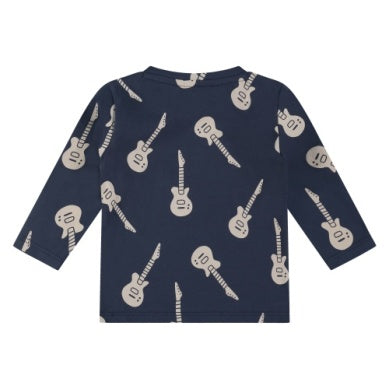 Baby Boys L/S T-Shirt - Indigo Guitar