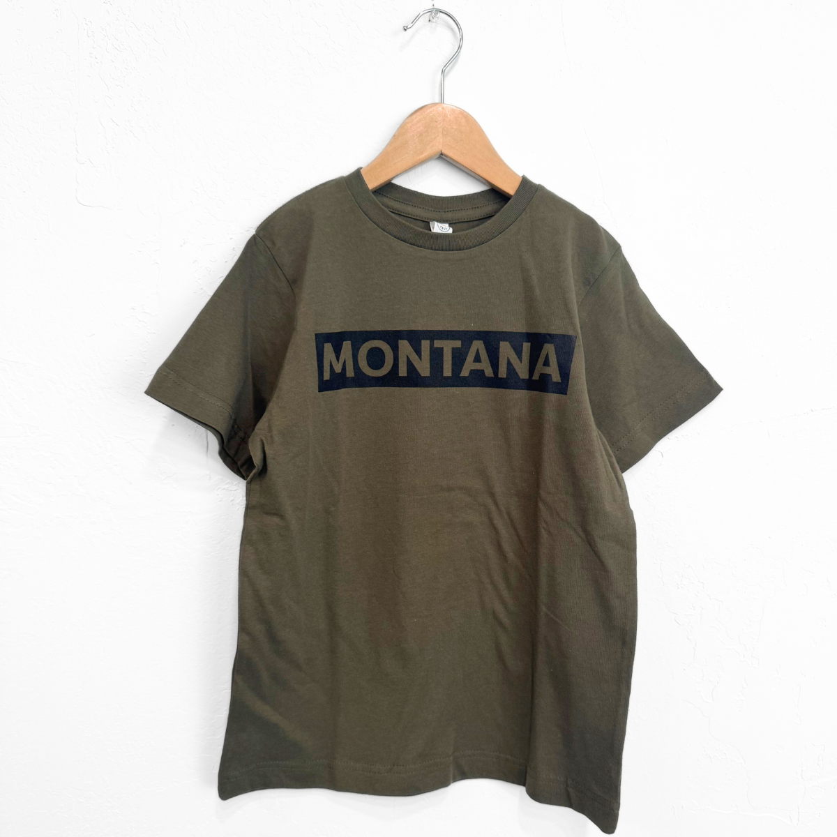 Montana Bar Kids Tee- Dark Olive