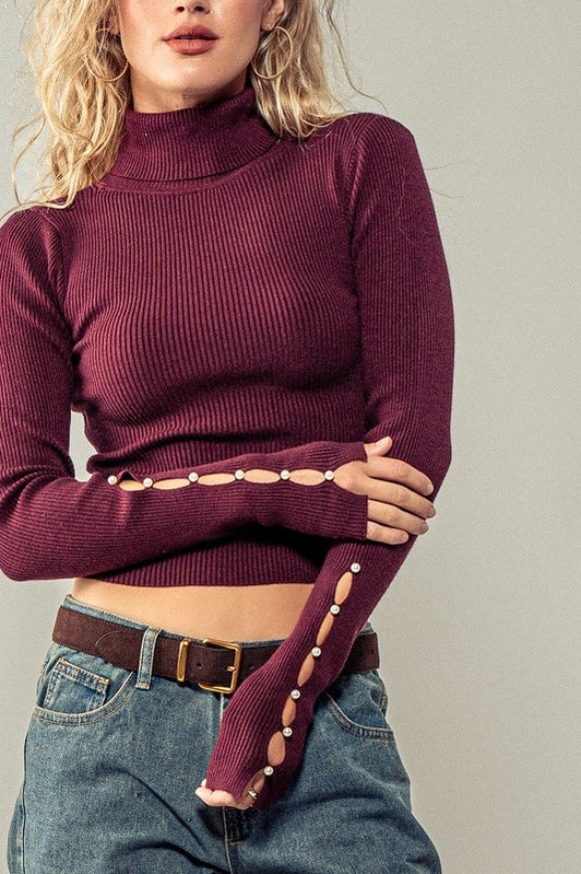 Pearly Gated Long Sleeve Turtle Neck - Color Options