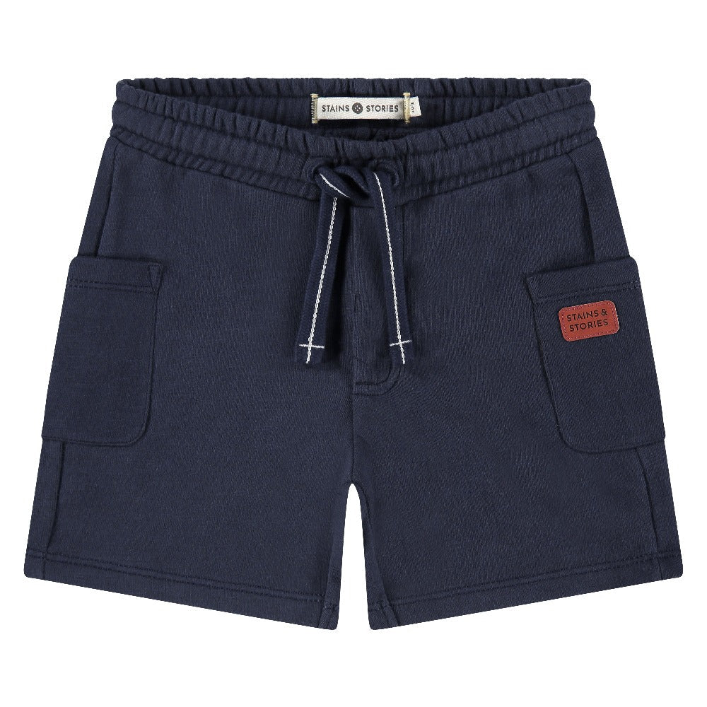 Boys Knit Jogger Short - Dark Royal