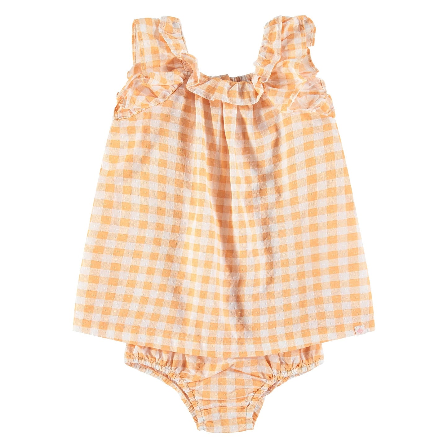 Baby Girl Dress + Bloomer - Cantaloupe