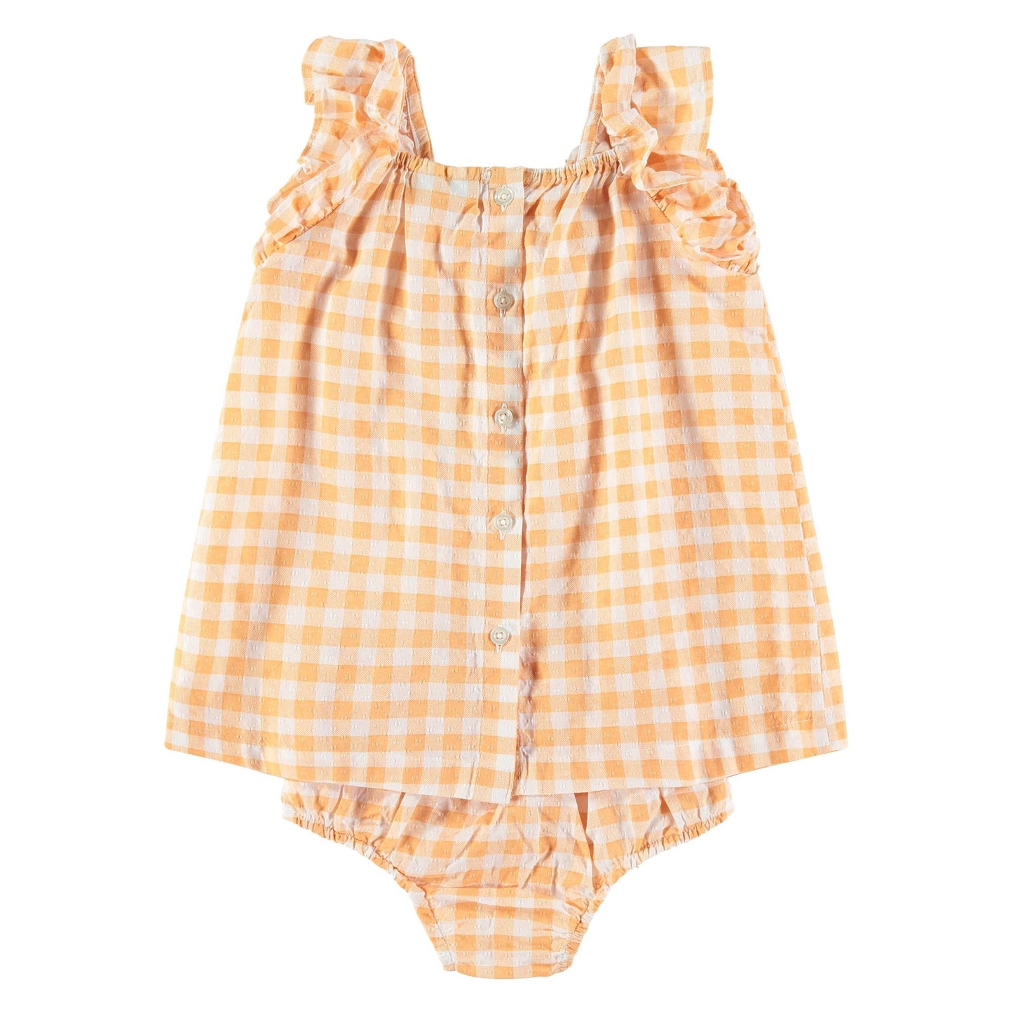 Baby Girl Dress + Bloomer - Cantaloupe