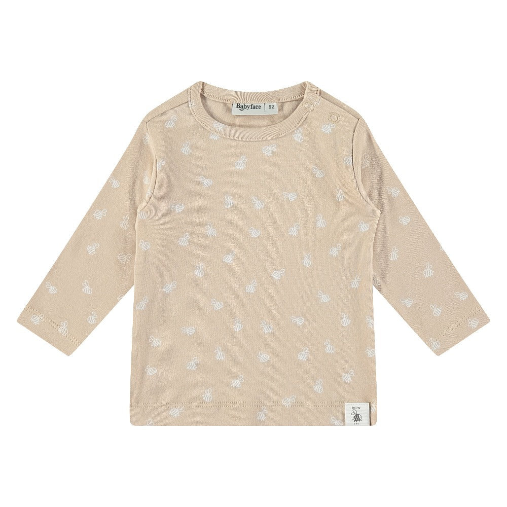 Infant L/S Beige T-Shirt - Bees