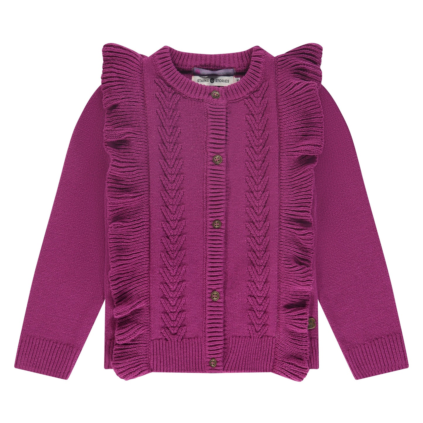 Girls Cardigan - Magenta Purple