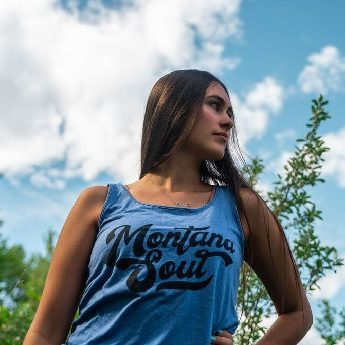 Montana Soul Ladies Tank - Maritime Frost - The Montana Scene