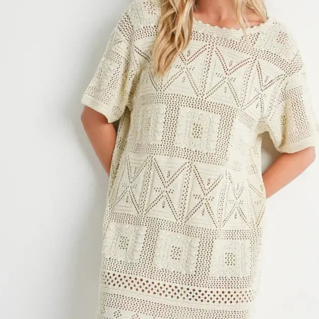 Aztec Knit Shift Dress