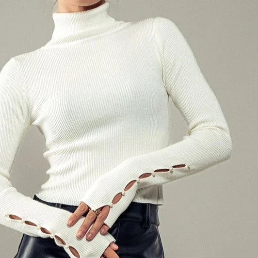 Pearly Gated Long Sleeve Turtle Neck - Color Options