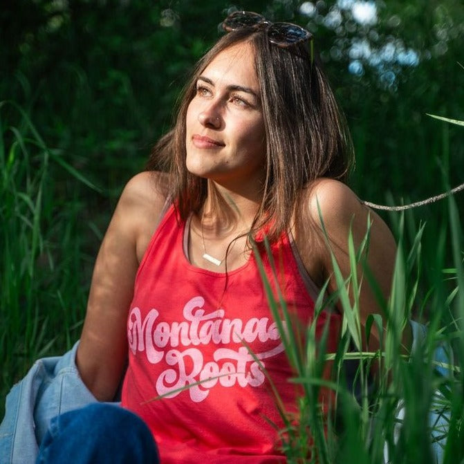 Montana Roots Ladies Tank - Poppy - The Montana Scene