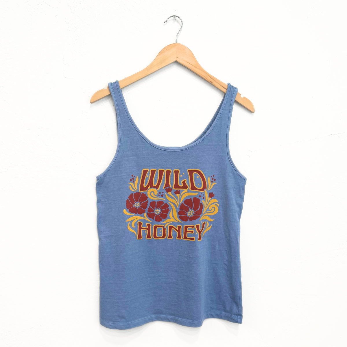Wild Honey Tank - Faded Denim (bozeman) - The Montana Scene