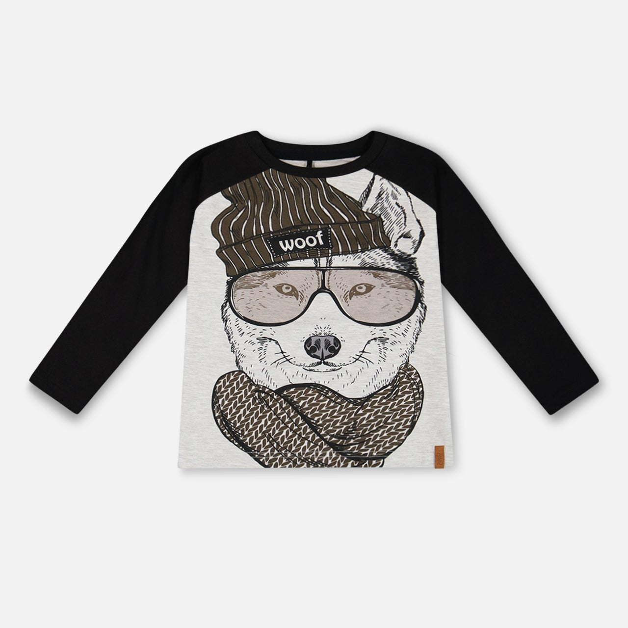 Boys Raglan L/S Tee -Grey Mix