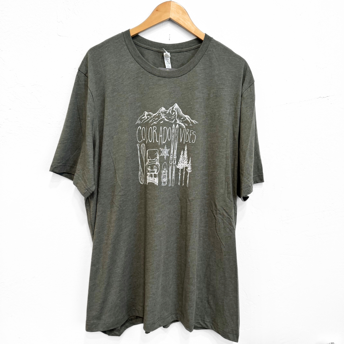 Colorado Vibes Unisex Tee - Heather Clay/Military Green