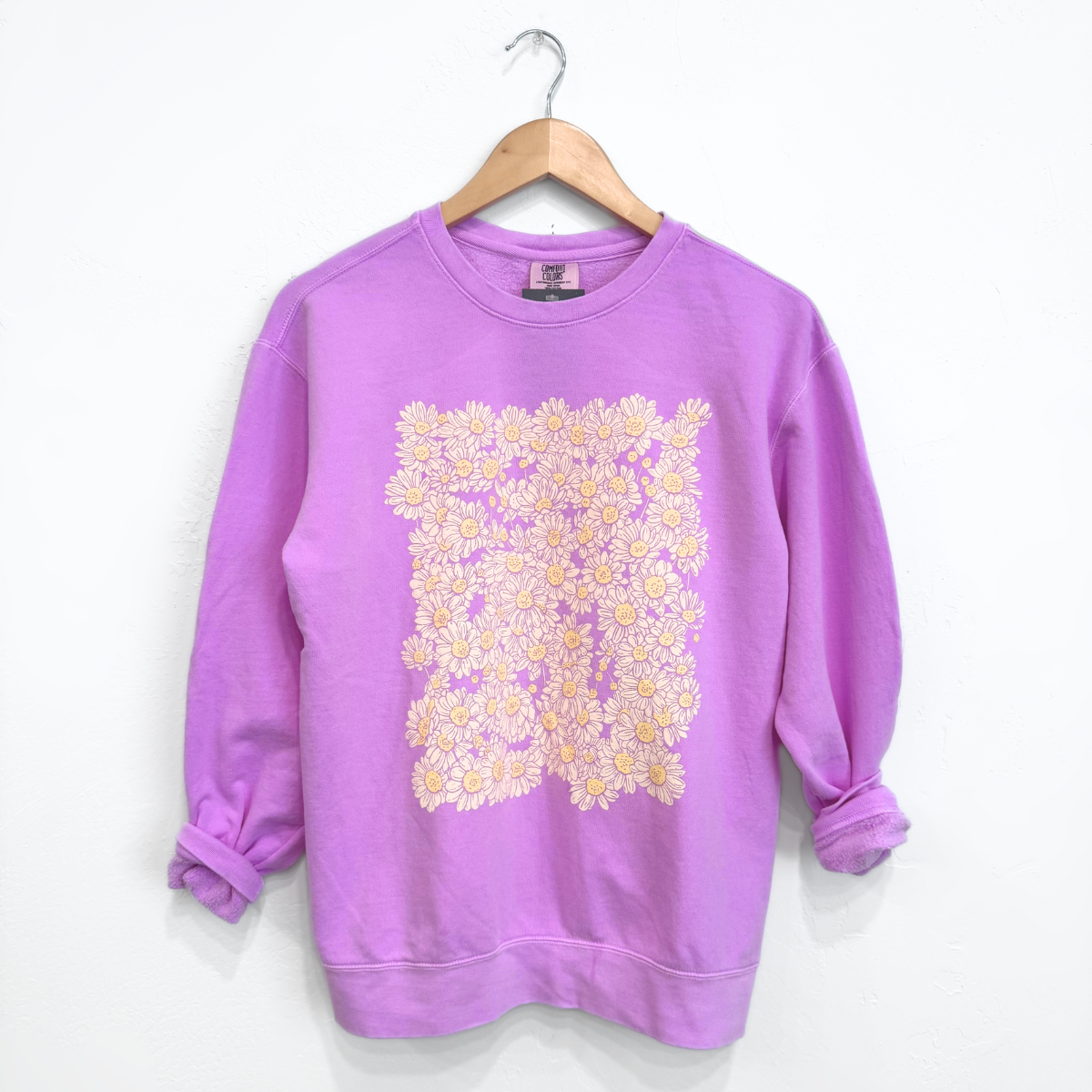 Daisy Days Unisex Pullover - Neon Violet - The Montana Scene