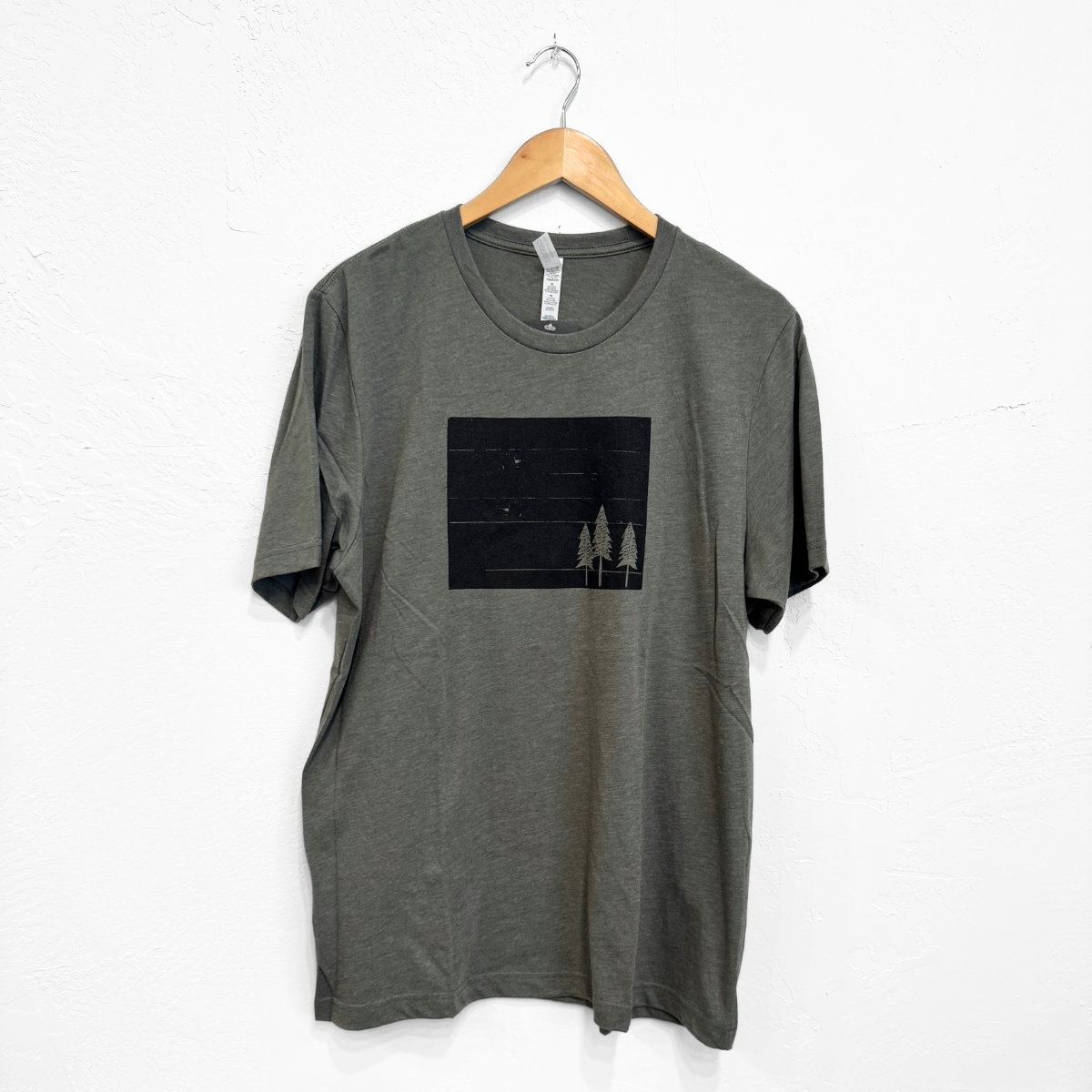 Wyoming Three Tee Unisex Tee - Military Green