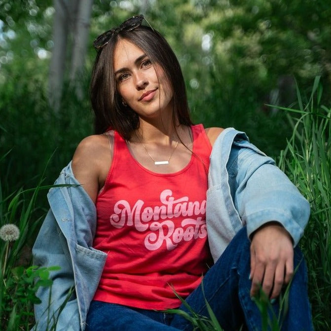 Montana Roots Ladies Tank - Poppy - The Montana Scene