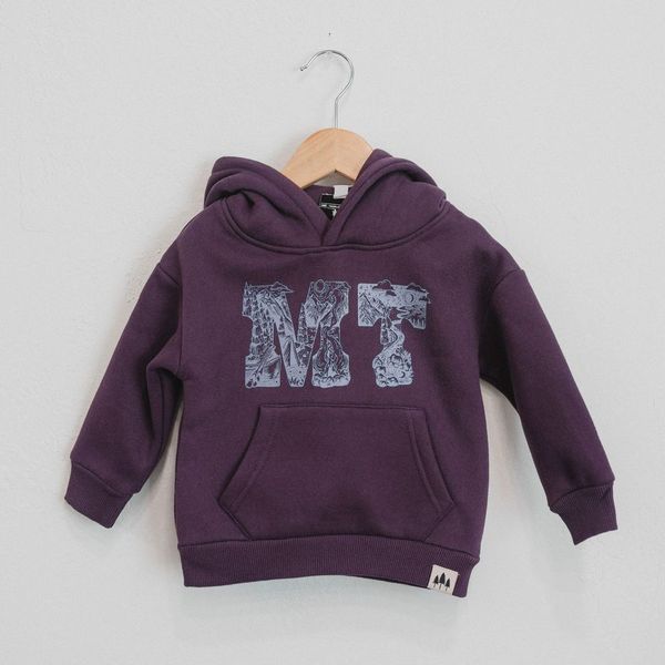 MT Outdoor Toddler Hoodie - Purple - The Montana Scene