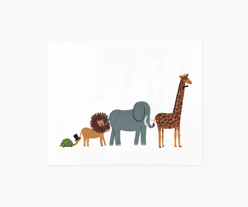 Animal Party Parade Art Print