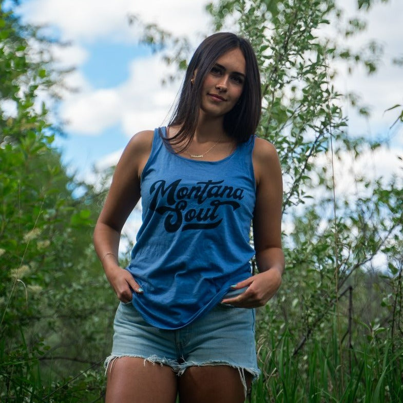 Montana Soul Ladies Tank - Maritime Frost - The Montana Scene