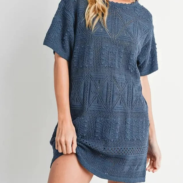 Aztec Knit Shift Dress