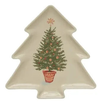 Tree Shaped Plates w/ Christmas Tree