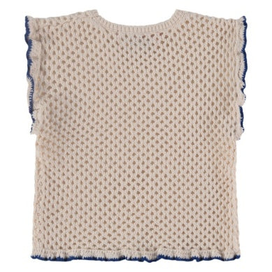 Girls Crochet Shirt - Off White