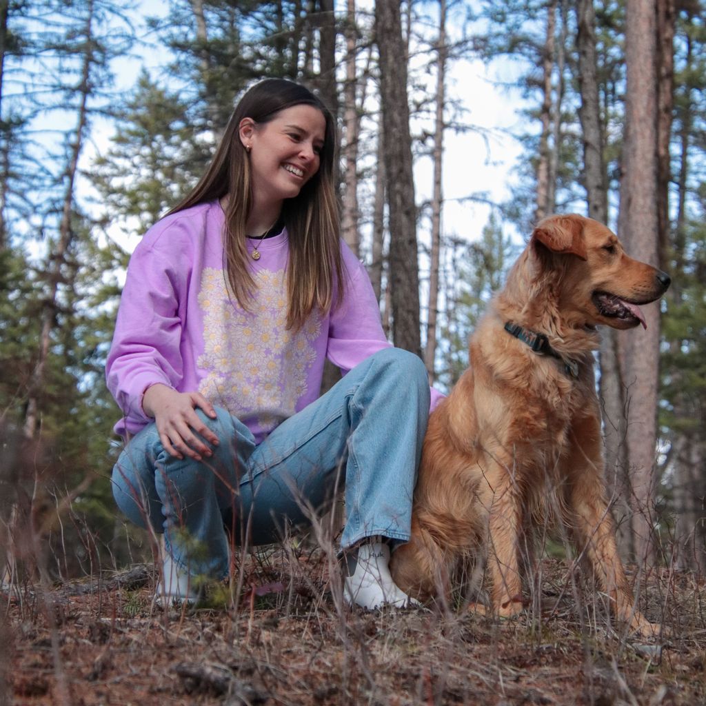 Daisy Days Unisex Pullover - Neon Violet - The Montana Scene