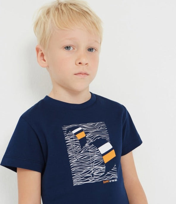 Wind Surfing Print T shirts - White or Navy