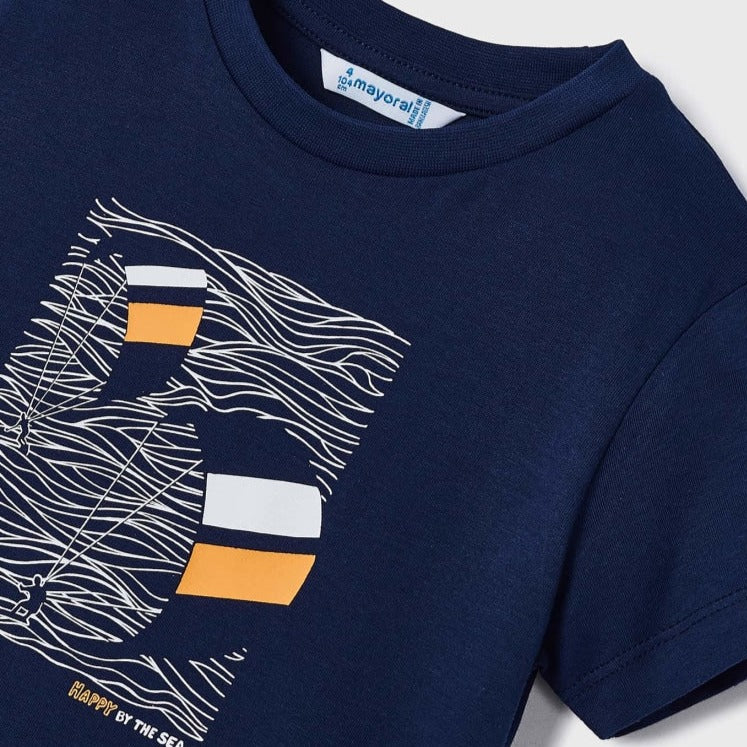 Wind Surfing Print T shirts - White or Navy