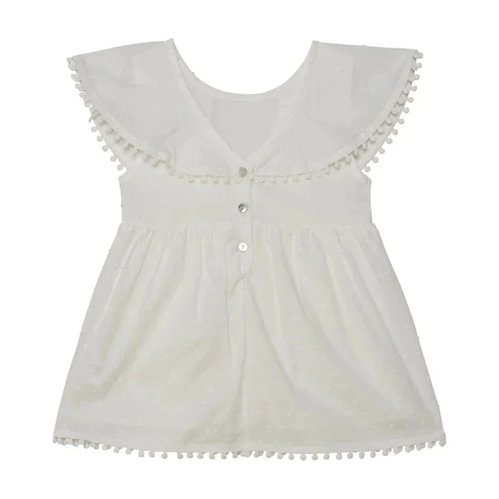 Ruffled Blouse - Swiss dot