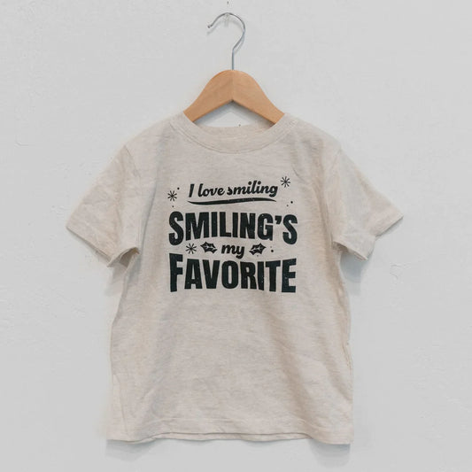 I Love Smiling Toddler Tee - Heather Natural